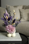 Vasenglück Trockenblumen Trockenblumen-Gesteck "Purple Bubbles" mit Hortensie und Eukalyptus