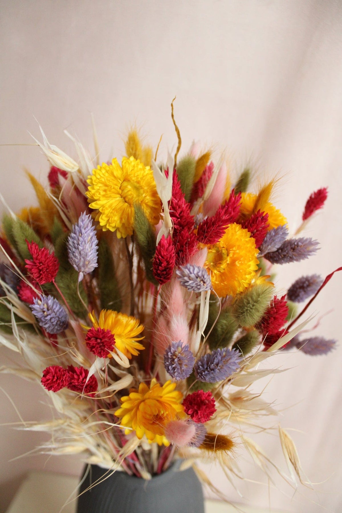 Vasenglück Trockenblumen Trockenblumenstrauss „No. 57“ Bunt mit Strohblumen