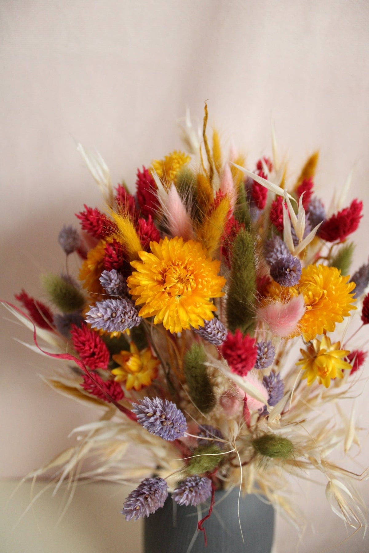 Vasenglück Trockenblumen Trockenblumenstrauss „No. 57“ Bunt mit Strohblumen