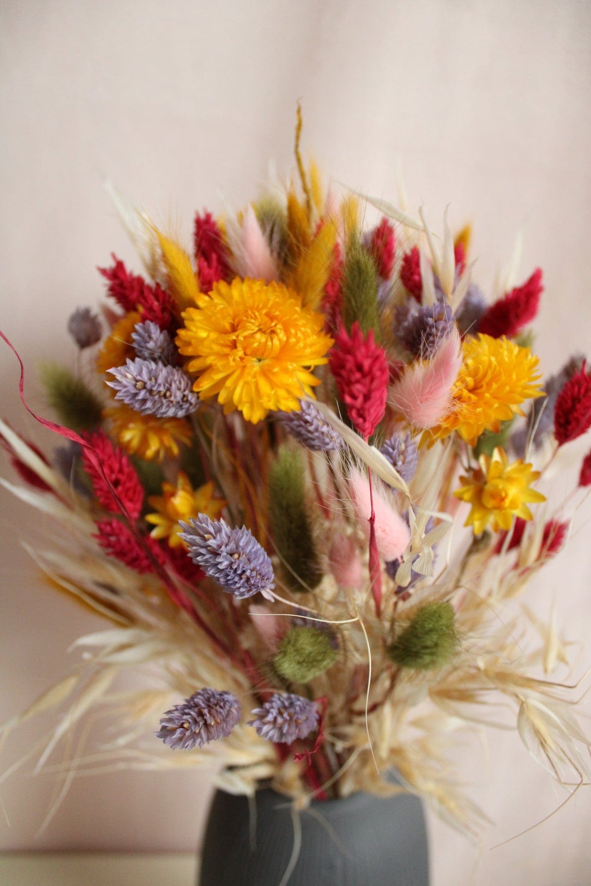 Vasenglück Trockenblumen Trockenblumenstrauss „No. 57“ Bunt mit Strohblumen