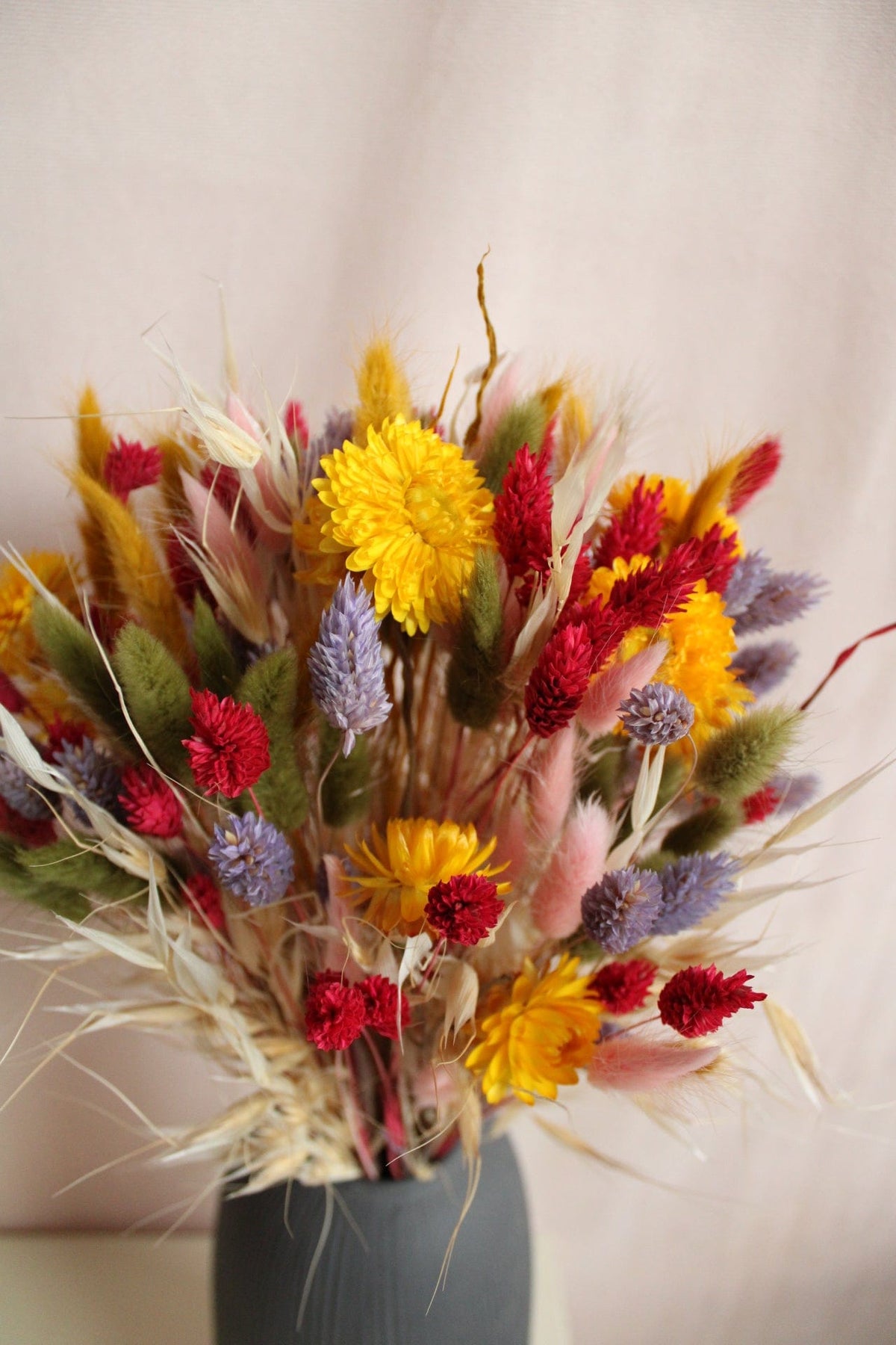 Vasenglück Trockenblumen Trockenblumenstrauss „No. 57“ Bunt mit Strohblumen