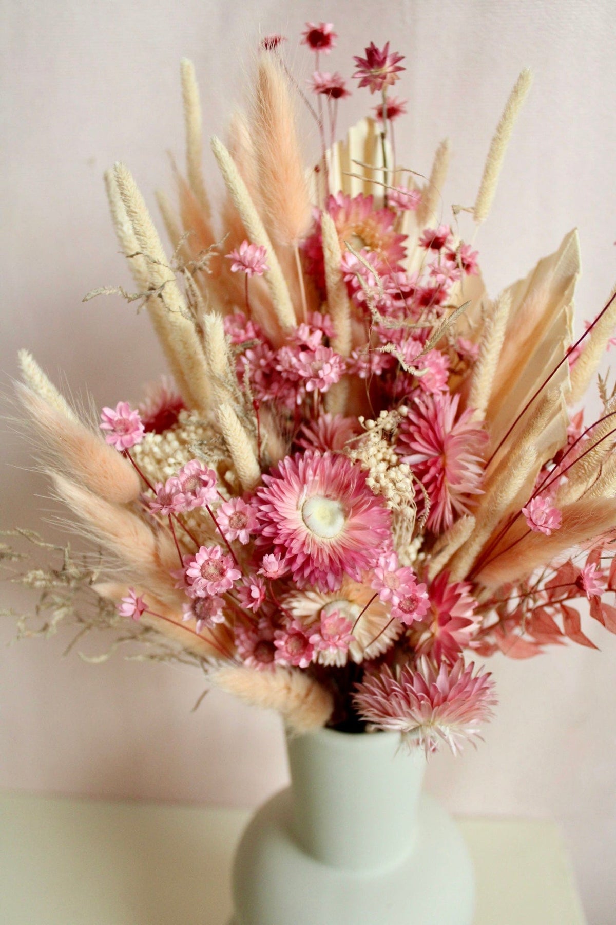 Vasenglück Trockenblumen Trockenblumenstrauss „No. 62“ mit Strohblumen in Rosa