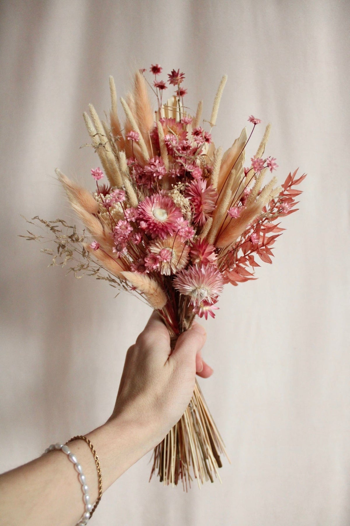 Vasenglück Trockenblumen Trockenblumenstrauss „No. 62“ mit Strohblumen in Rosa