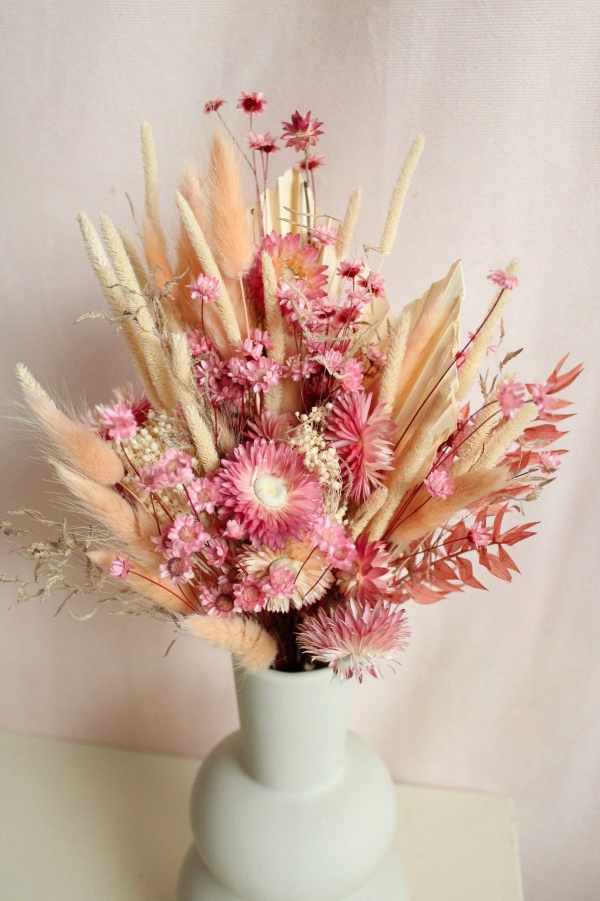 Vasenglück Trockenblumen Trockenblumenstrauss „No. 62“ mit Strohblumen in Rosa