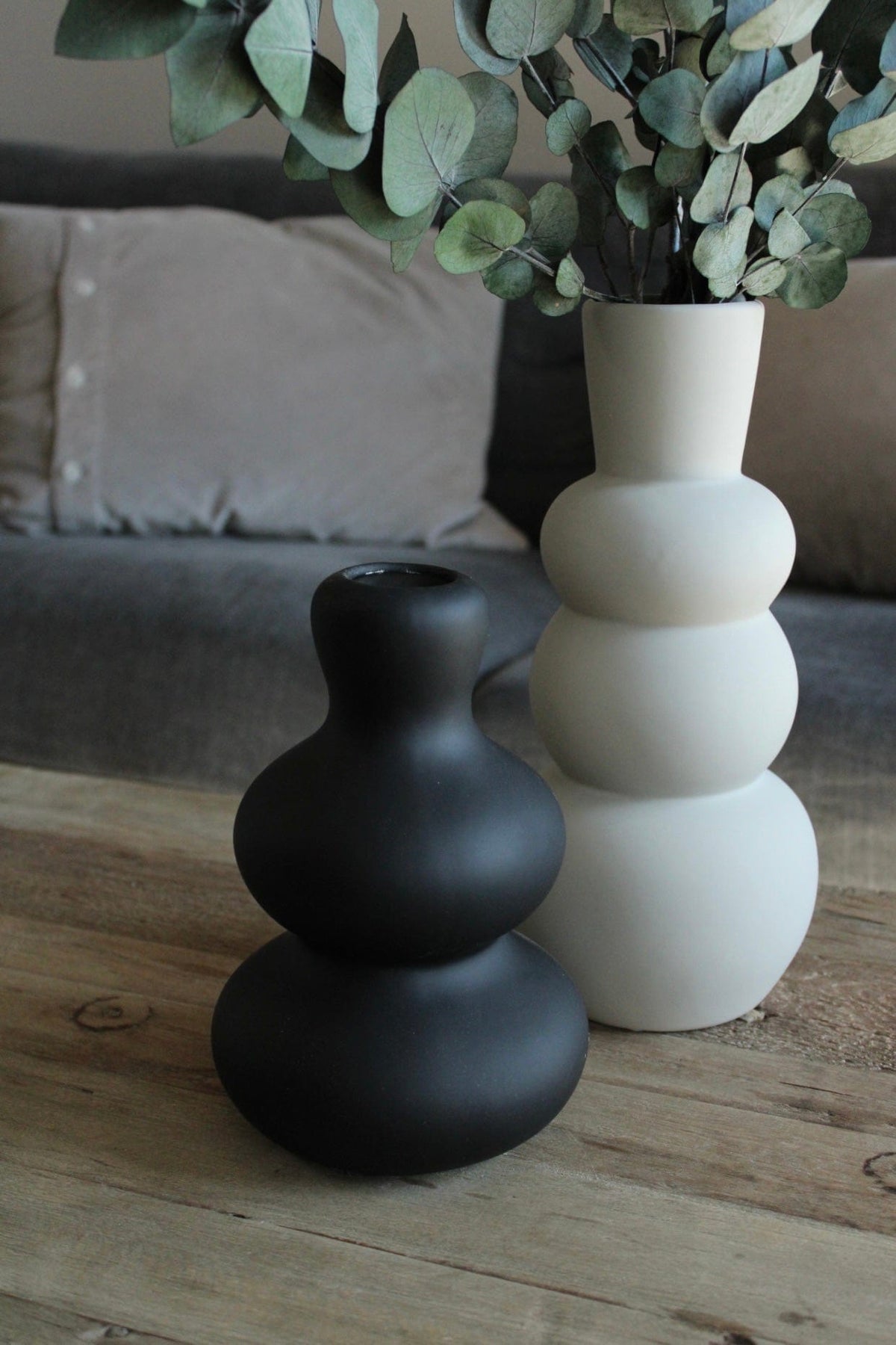 Vase | Curvy Black | Schwarz Vasenglück